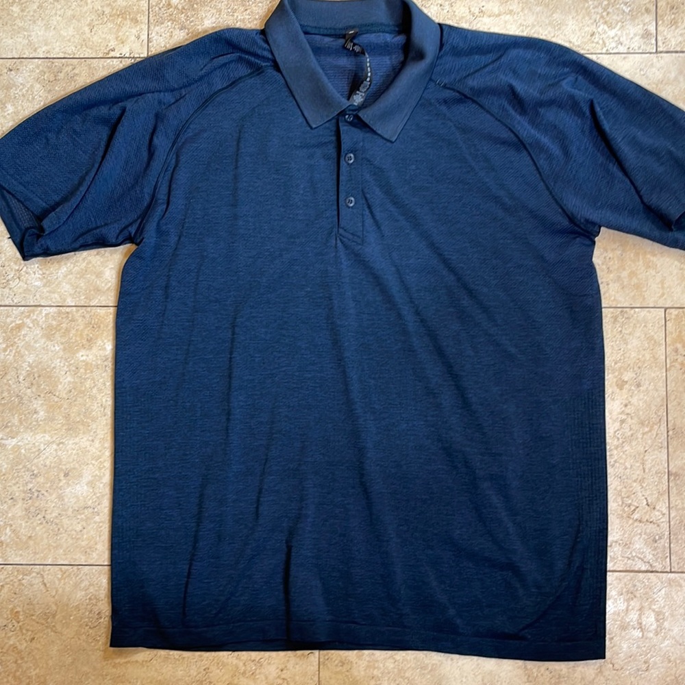 Navy Blue Metal Vent Tech Polo Shirt 2.0 XXL Lululemon